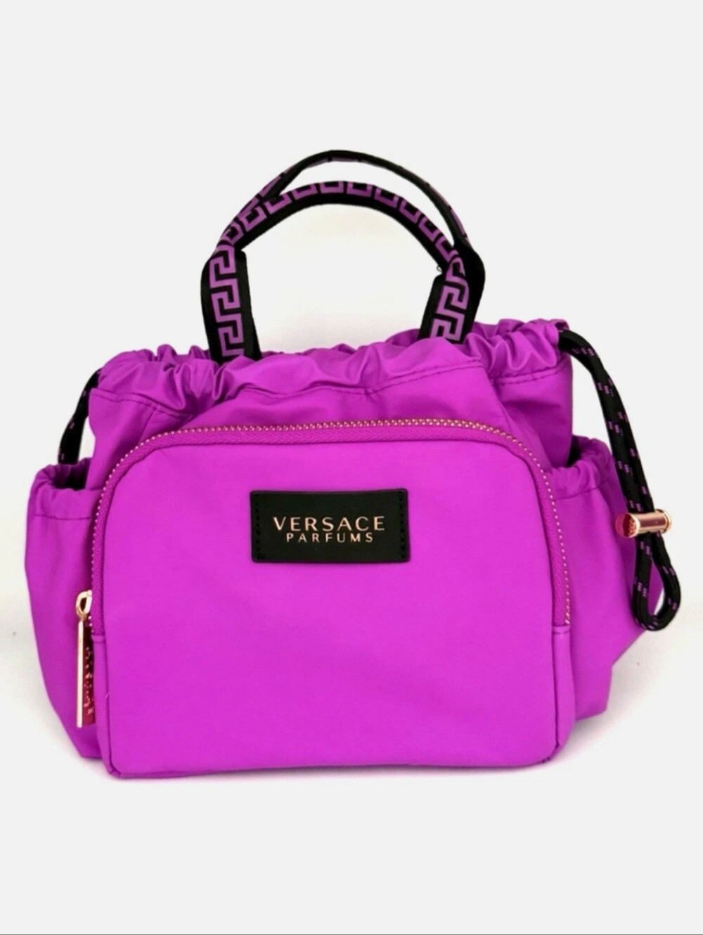 VERSACE Parfums Fuchsia Pink Cosmetics Mini Tote